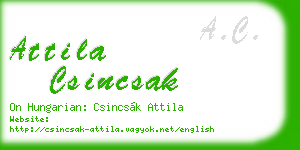 attila csincsak business card
